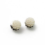 Arete Flor China mediana Hueso plata 950