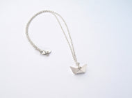 Collar barquito cadena plata 950 - Joyeria Cristina Fernandez