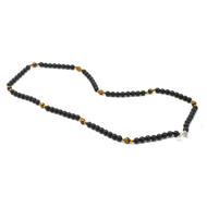 Collar Ònix Facetado Ojo De tigre plata 950
