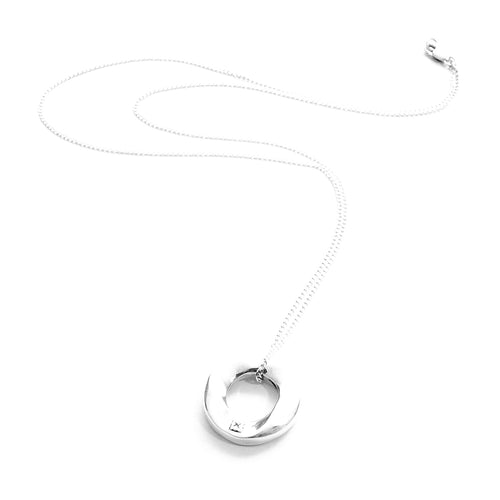 Collar aro 2.5 cm plata 950 - Joyeria Cristina Fernandez