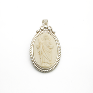 Dije Hueso Camafeo San Judas Tadeo plata 950