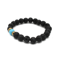 Pulsera Volcánica y Turquesa plata 950