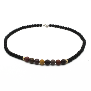 Collar Ónix Jasper plata 950