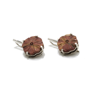 Aretes Flor Jasper plata 950