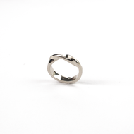 Anillo Argolla Matrimonio Lazo Doblado doble plata 950