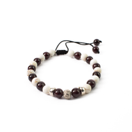 Pulsera Howlite Granate plata 950