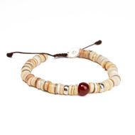 Pulsera Concha Cornalina plata 950