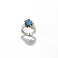 Anillo London cristal plata 950