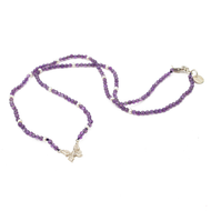 Collar Mariposa Amatista plata 950