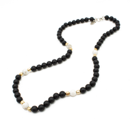 Collar Ónix Howlite plata 950