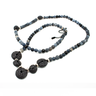 Collar Ónix Piedra Volcánica plata 950