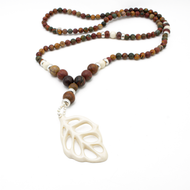 Collar Jasper Hoja plata 950