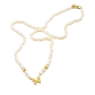 Collar Mariposa Perla Menuda plata 950