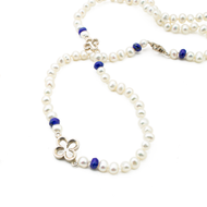 Collar Trébol Perla plata 950