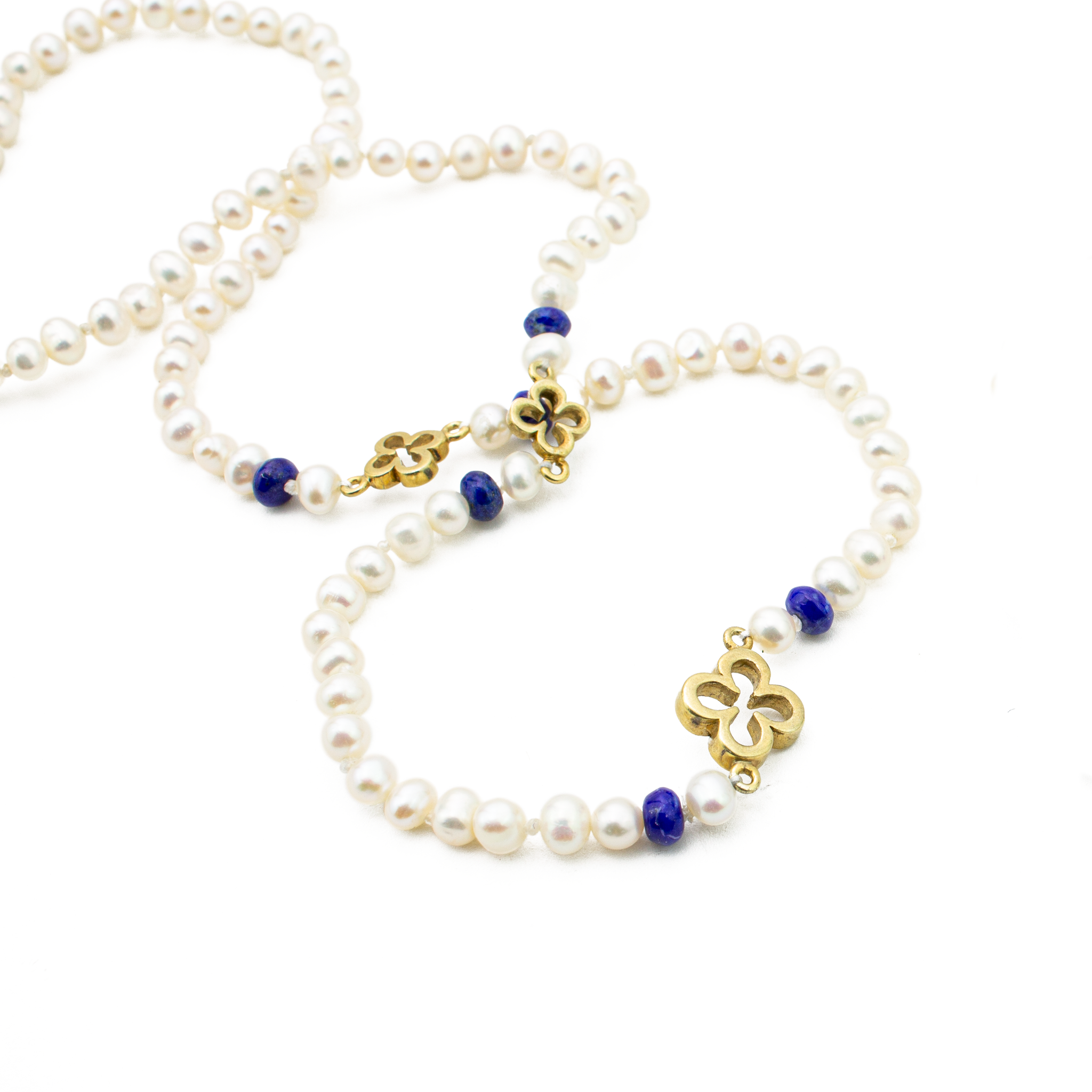 Collar de Perla Trébol en Plata 950