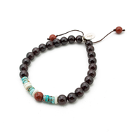 Pulsera Granate Turquesa plata 950