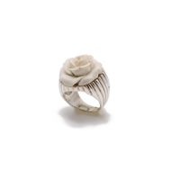 Anillo rosa hueso plata 950 - Joyeria Cristina Fernandez