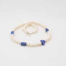 Cargar imagen en el visor de la galería, Collar Perla 4 Nuggets Lapislázuli, plata 950
