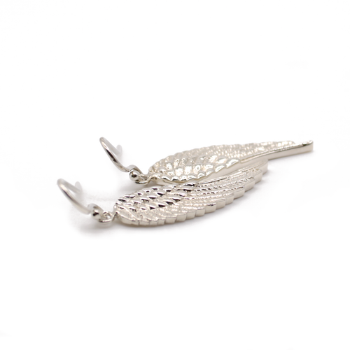 Aretes alas de angel plata 950 - Joyeria Cristina Fernandez