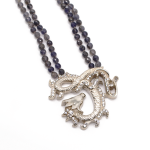 Collar dragon iolita plata 950 - Joyeria Cristina Fernandez