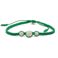 Pulsera tejida hueso plata 950 - Joyeria Cristina Fernandez