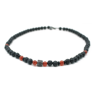 Collar Ónix Volcánica plata 950