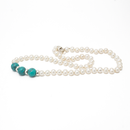 Collar Perla Turquesa plata 950