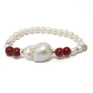 Pulsera Perla Barroca plata 950