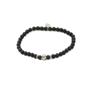 Pulsera Craneo Mini Volcánica plata 950